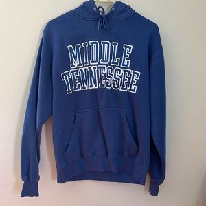Champion hoodie size small blue middle Tennessee state university MTSU